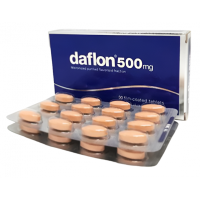 DAFLON 500 MG ( DIOSMIN 90% + HESPERIDIN 10% ) 30 FILM-COATED TABLETS